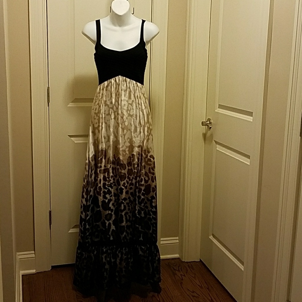 Bebe Silk Leopard Print Dress!